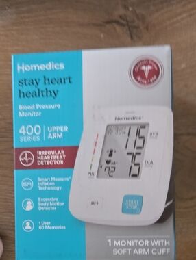 HoMedics Blue Stay Heart Healthy 400 Series Upper Arm Blood Pressure Monitor